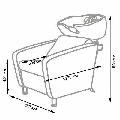 Парикмахерская мойка МД-123 без регулировки ножной части: вид 10