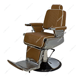 Кресло для барбершопа с подлокотниками и плошадкой для ног на круглом основании